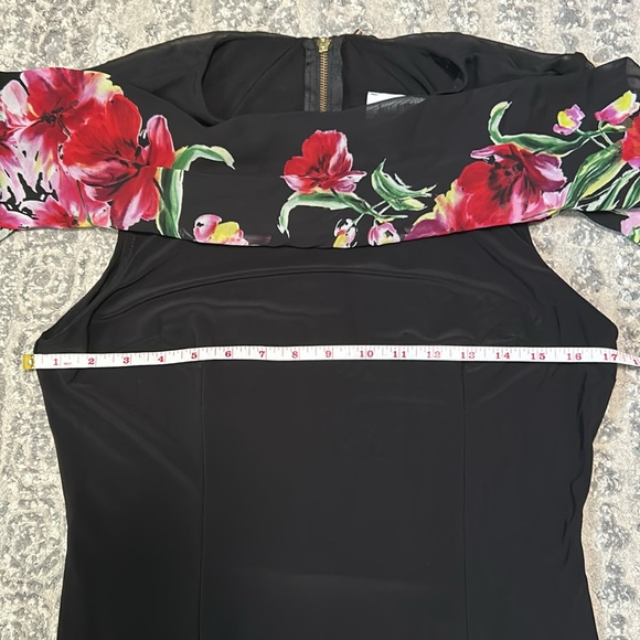 Joseph Ribkoff Tank Dress with Floral Overlay - Picture 9 of 9